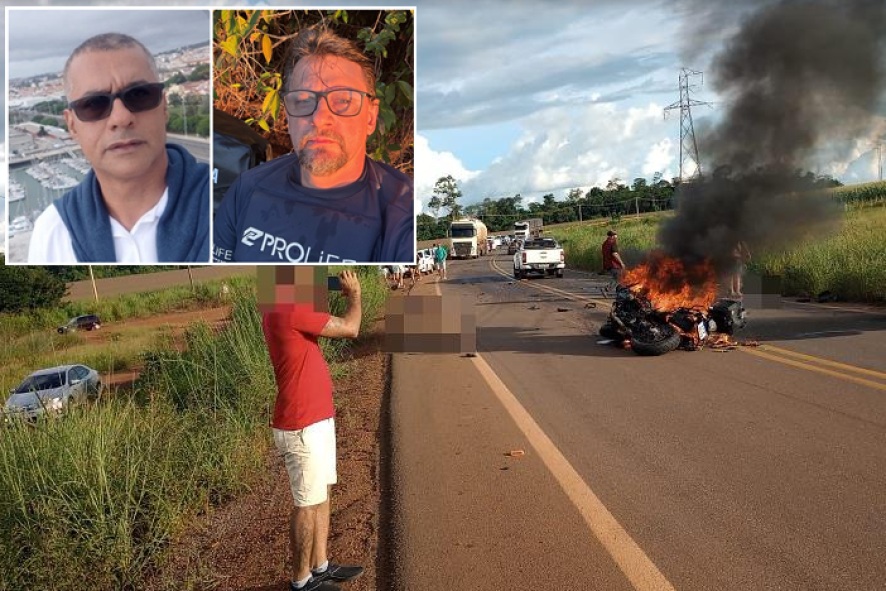 Empresários morrem em colisão entre motocicletas em rodovia