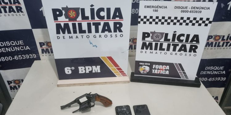 Polícia Militar apreende dois menores faccionados com arma de fogo e munições em Cáceres
