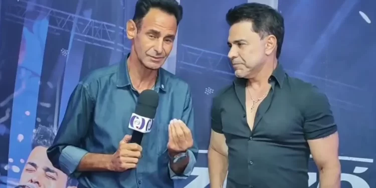 Repórter de Barra do Garças viraliza ao entrevistar Zezé Di Camargo em Jussara; assista