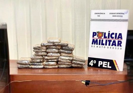 Polícia Militar prende homem com 36 quilos de pasta base de cocaína em Nova Bandeirantes
