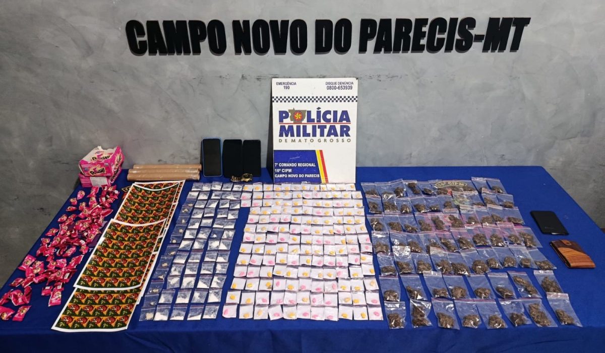 PM apreende 273 porções de entorpecentes e prende faccionados por tráfico de drogas