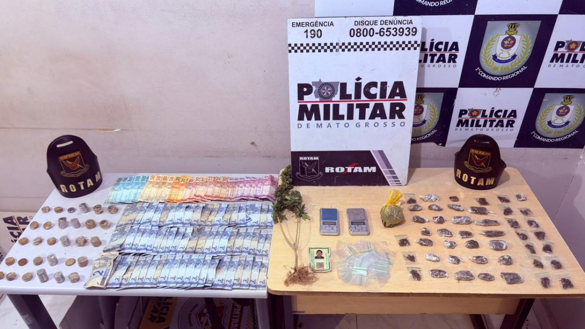 Polícia Militar prende cinco pessoas por tráfico de drogas em bairros de Cuiabá