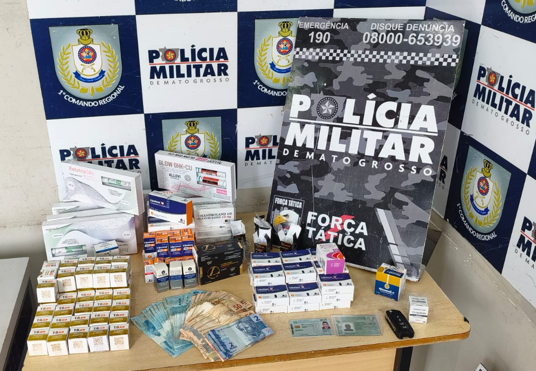 Força Tática prende dois suspeitos de contrabando de medicamentos em Chapada dos Guimarães
