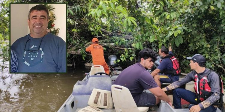 Bombeiros fazem buscas de pescador desaparecido há 4 dias em rio de MT