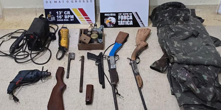 Força Tática prende homem por porte ilegal de arma de fogo após denúncia de violência doméstica