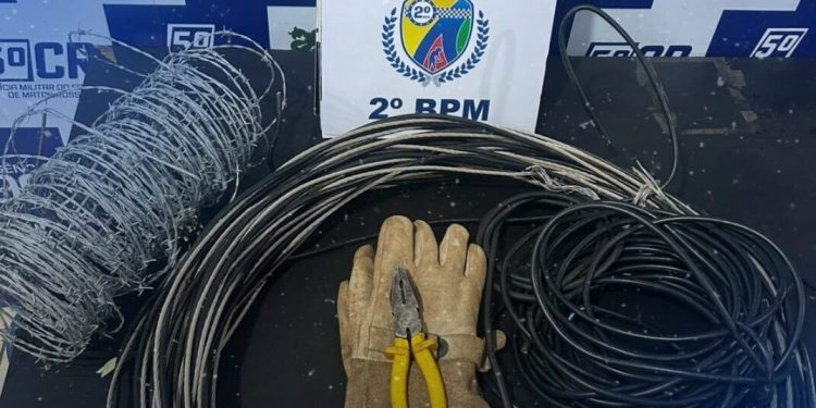 Homem com 15 passagens criminais é detido suspeito de furtar fios em Barra do Garças