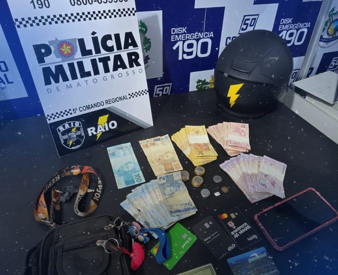 PM recupera motocicleta, apreende dinheiro e detém mulher por receptação em Pontal do Araguaia