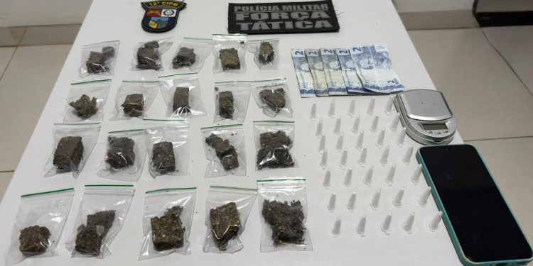 PM prende suspeito por tráfico de drogas e apreende 55 porções de entorpecentes em Denise