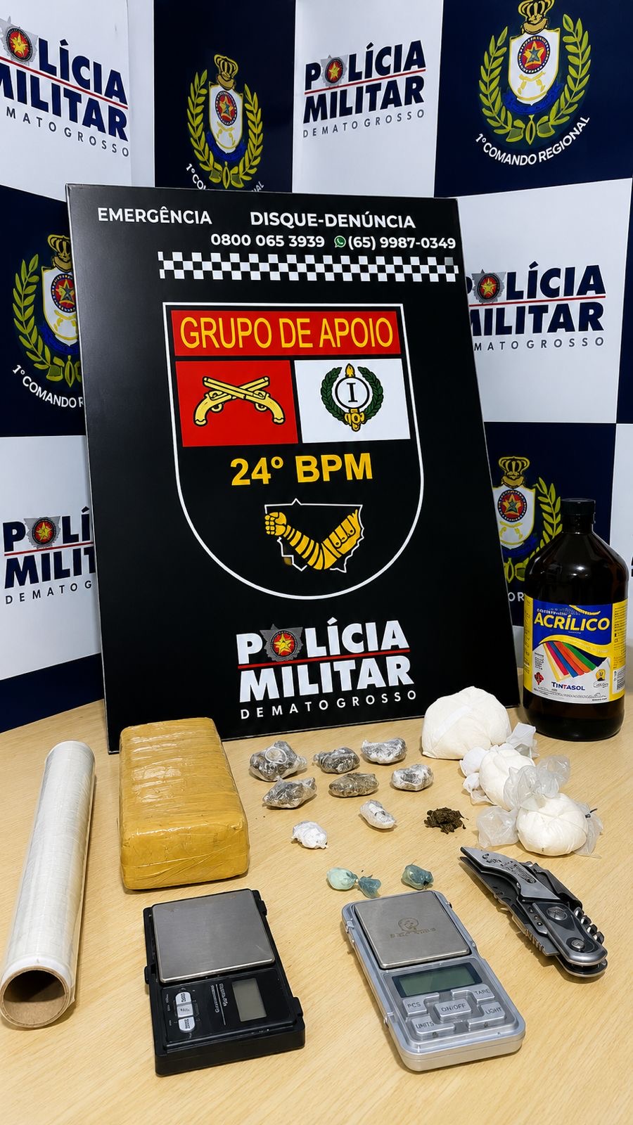 Polícia Militar prende dupla suspeita por tráfico de drogas em Cuiabá