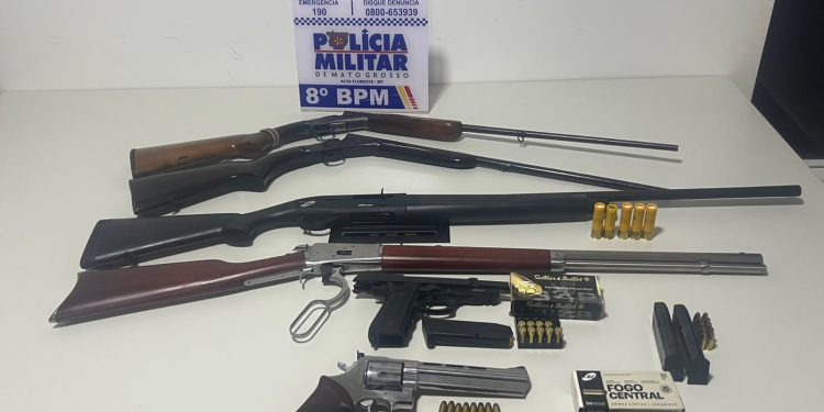 Polícia Militar evita feminicídio e apreende seis armas de fogo em Alta Floresta