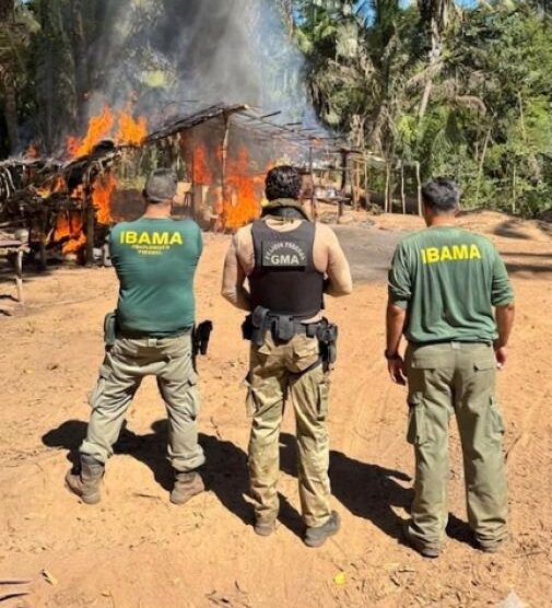 PF e Ibama realizam fiscalização em área de Reserva Legal da União em General Carneiro