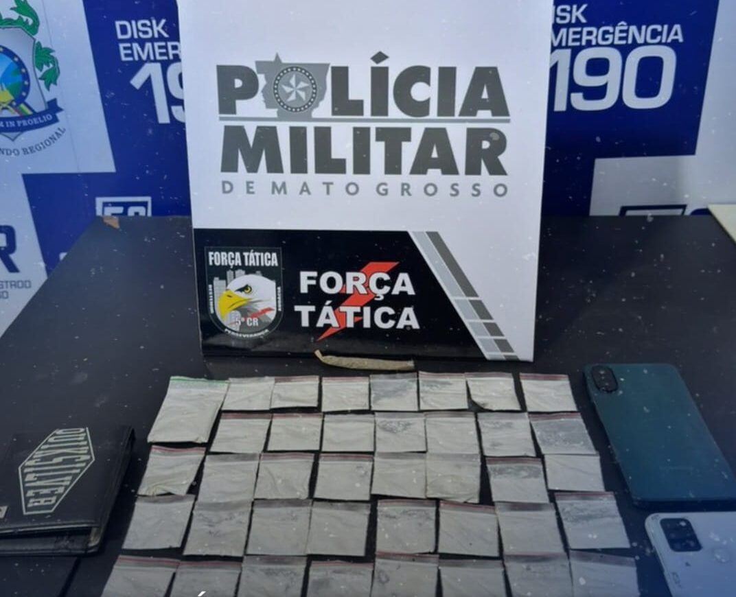 Força Tática prende homem e apreende adolescente com drogas em Barra do Garças