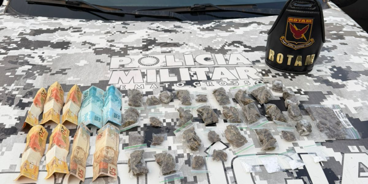 Rotam prende homem com maconha e cocaína após abordagem em Cuiabá
