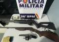 Polícia Militar prende homem que agrediu e ameaçou esposa com arma de fogo