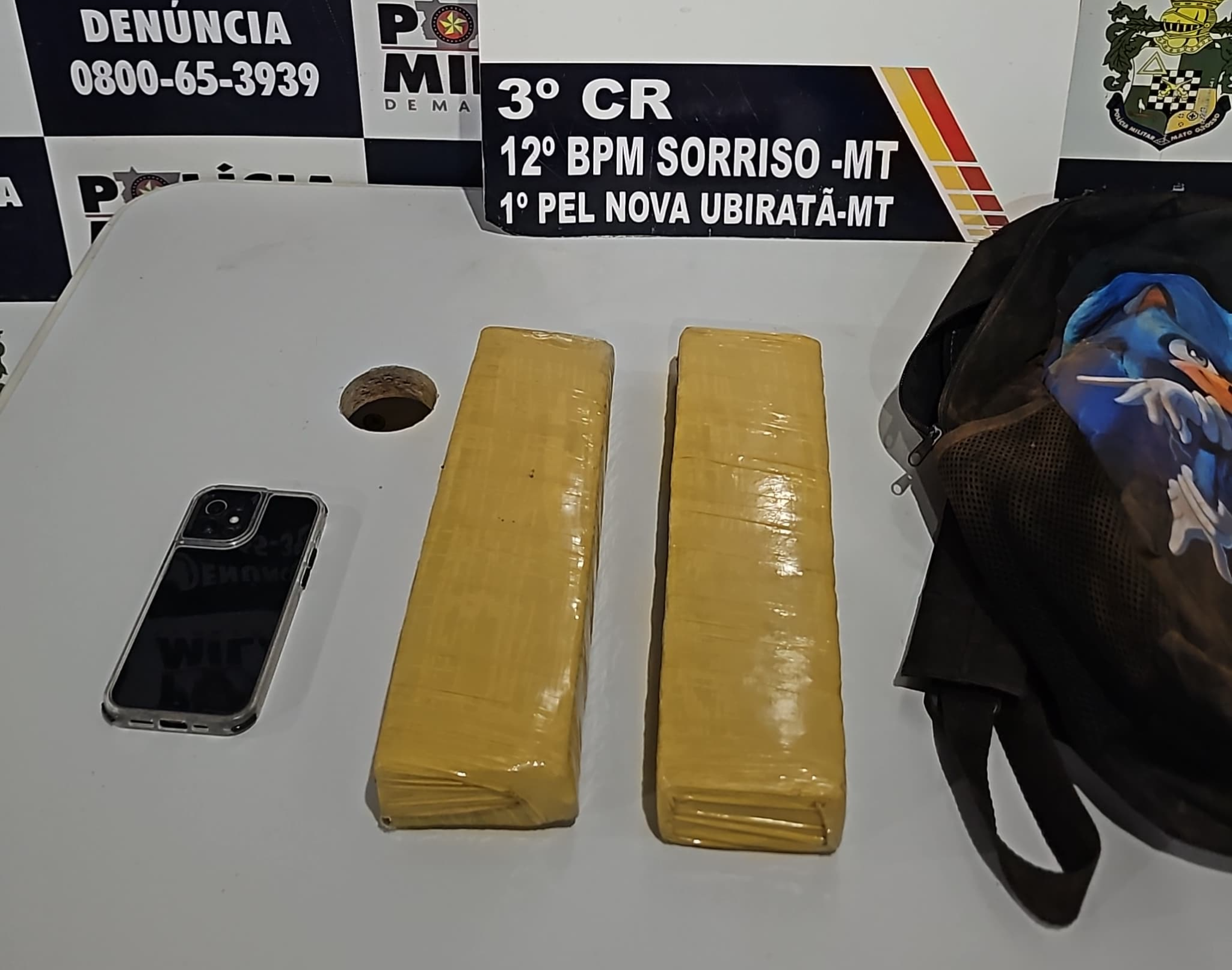 Polícia Militar prende homem faccionado com três quilos de maconha em Nova Ubiratã