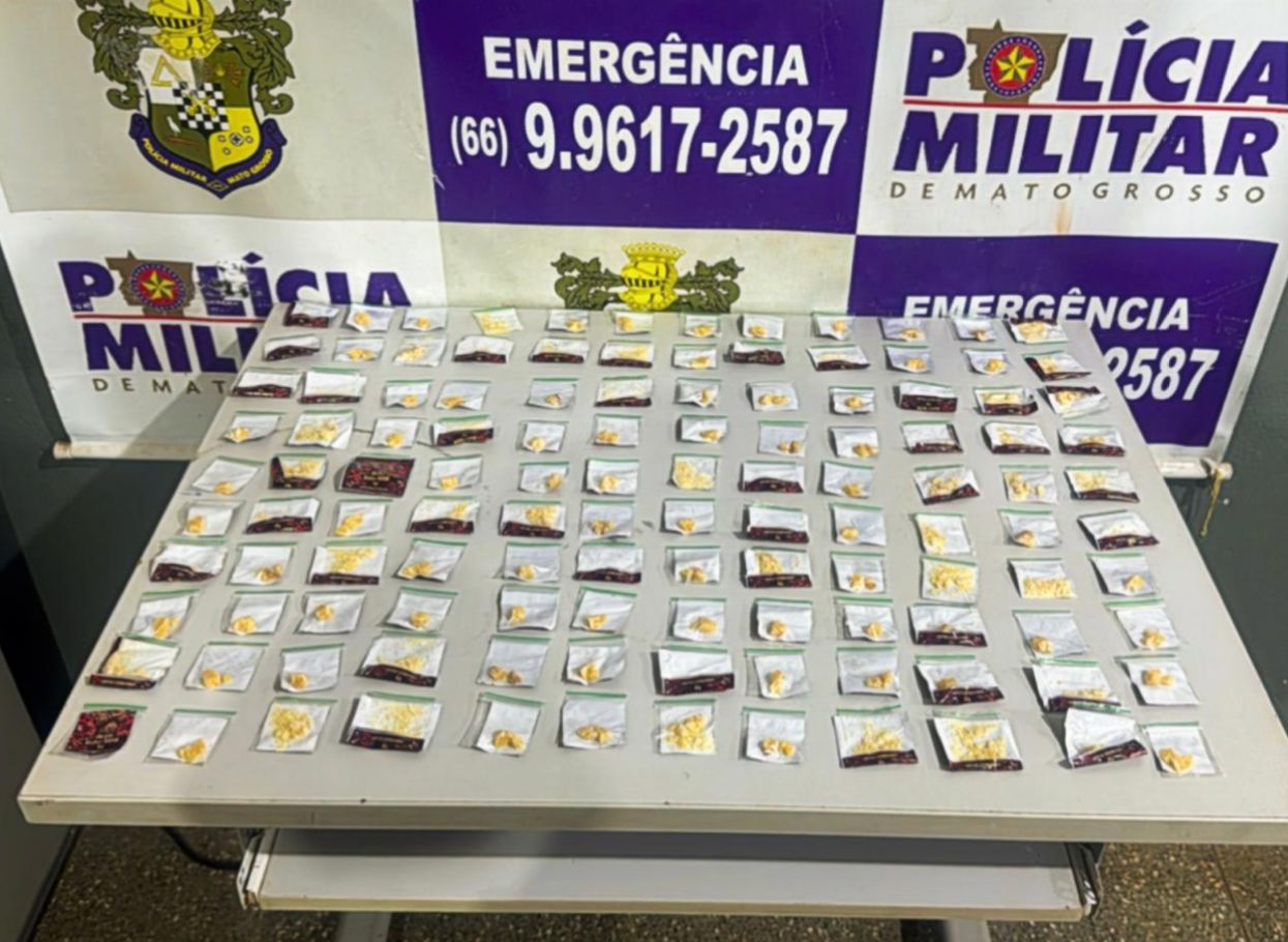 Polícia Militar prende três por tráfico de drogas e apreende 118 porções de entorpecentes em Tesouro