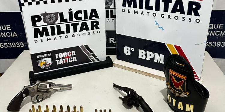 Polícia Militar conduz cinco faccionados e apreende duas armas de fogo em Cáceres