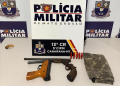 PM prende homem que agrediu esposa e familiares e apreende duas espingardas em Canarana